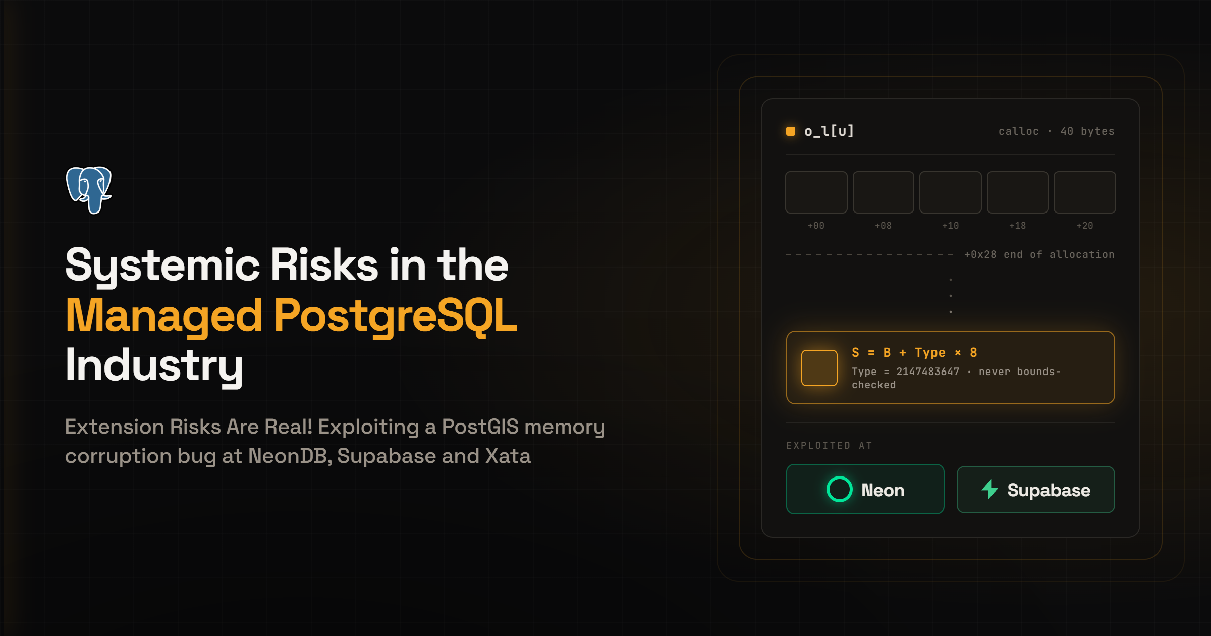 Part 1/6 | Systemic Risks in the Managed PostgreSQL Industry: Extension Risks Are Real! Exploiting PostGis Memory Corruption Bug at NeonDB, SupaBase and Many More